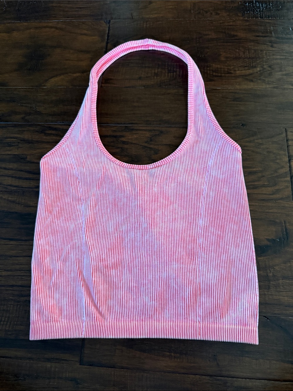 American Eagle Outfitters Pink Ribbed Scoop Tank
